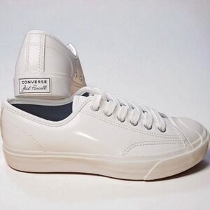 Converse Jack Purcell White Leather Sneakers Women 4.5 / Men 3 Comfort Wedge Ox